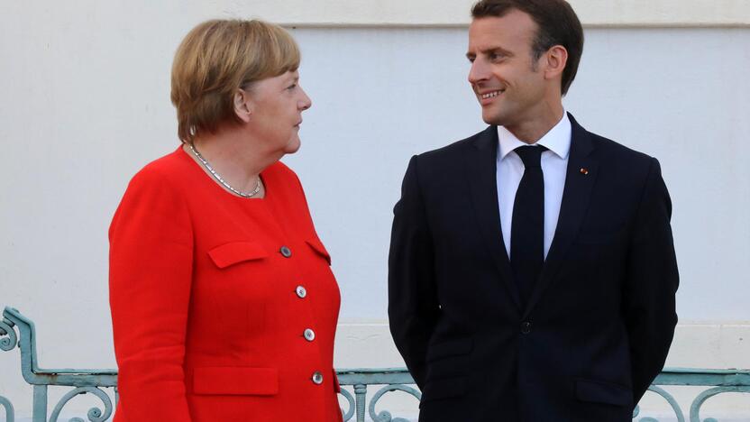 Angela Merkel ir Emmanuelis Macronas