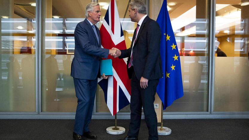 Michelis Barnier ir Stephenas Barclay 