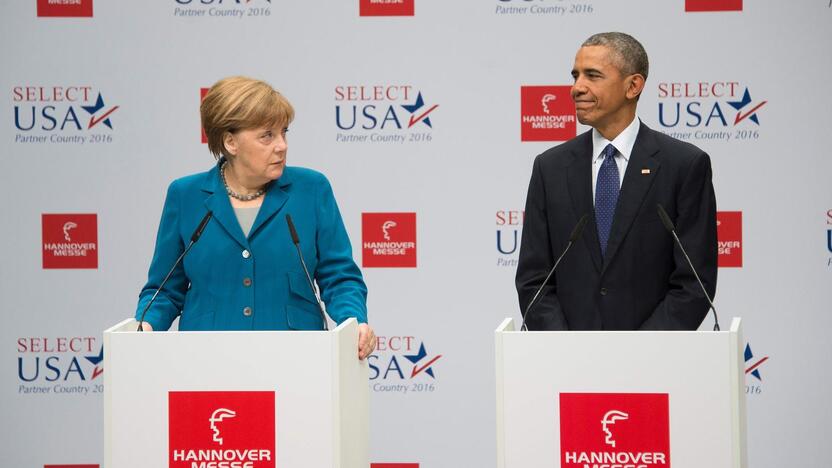 Angela Merkel ir Barackas Obama