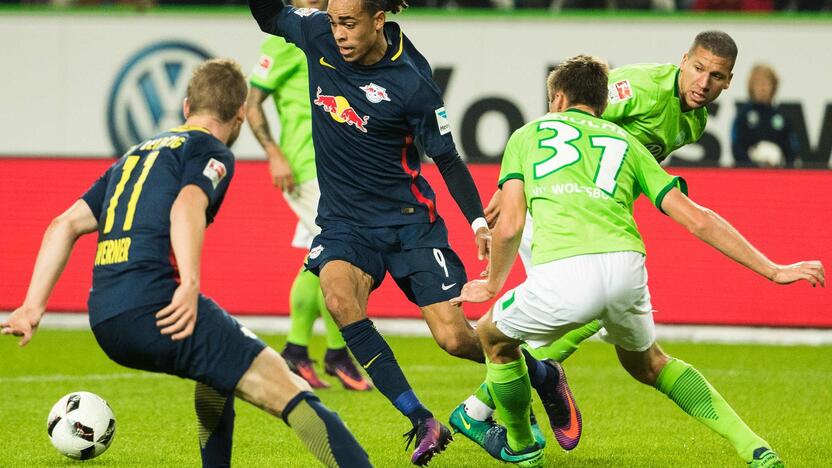 "Leipzig" ekipa 1:0 įveikė "Wolfsburg" futbolininkus