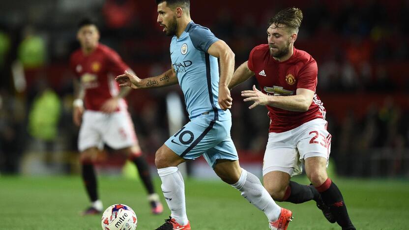 Mančesterio derbyje pergalę 1:0 šventė „Manchester United“.