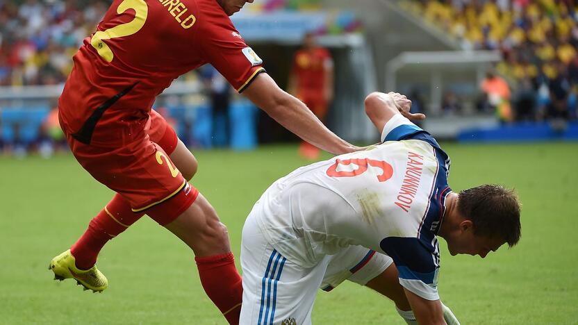 Pasaulio futbolo čempionatas: Belgija - Rusija