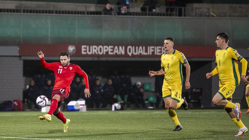 Pasaulio futbolo čempionato atranka: Lietuva – Šveicarija 0:4