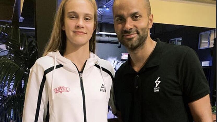 Justė Jocytė ir Tony Parkeris