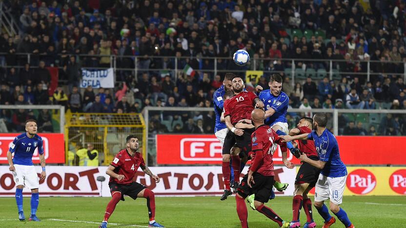 Italijos futbolininkai 2:0 įveikė Albanijos rinktinę