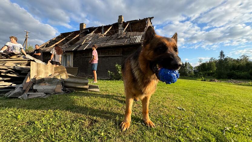 Viesulo padariniai Šiaulių rajone