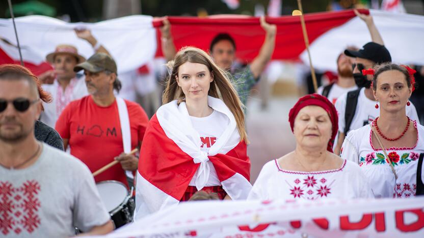 Vilniuje surengtos laisvųjų baltarusių eitynės