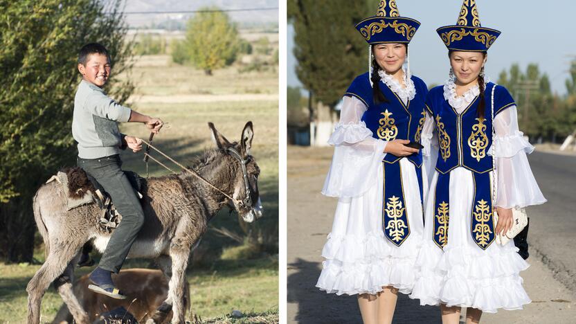 Fotografo mėnuo ant dviračio Kirgizijoje