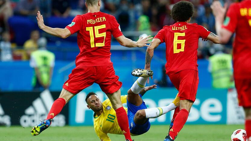 Pasaulio futbolo čempionato ketvirtfinalis: Belgija – Brazilija 2:1