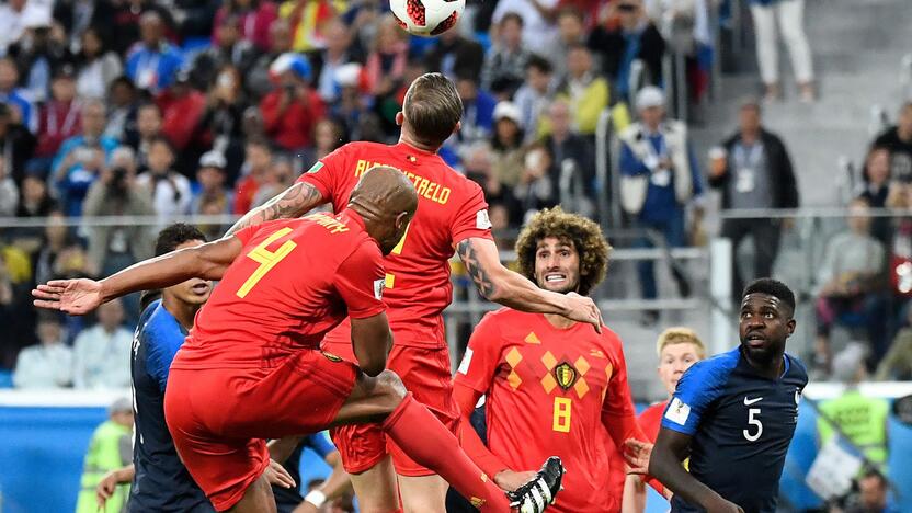 Pasaulio futbolo čempionato pusfinalis: Prancūzija - Belgija 1:0