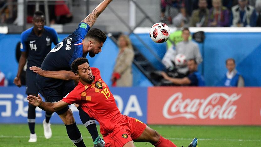 Pasaulio futbolo čempionato pusfinalis: Prancūzija - Belgija 1:0