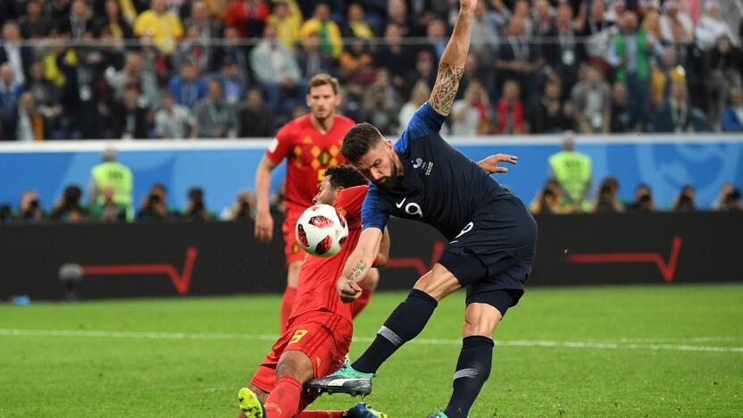 Pasaulio futbolo čempionato pusfinalis: Prancūzija - Belgija 1:0