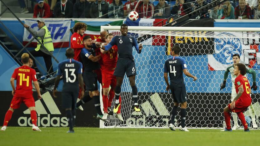 Pasaulio futbolo čempionato pusfinalis: Prancūzija - Belgija 1:0