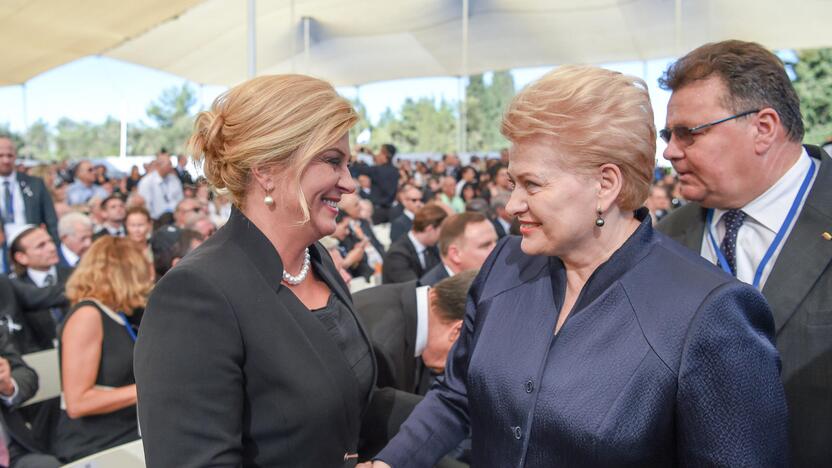 D. Grybauskaitė dalyvauja Sh. Pereso laidotuvėse