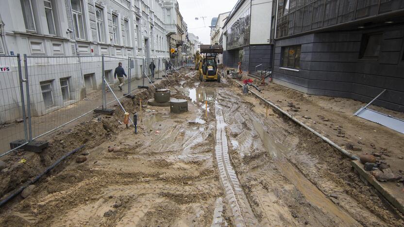 Vilniaus centre tvarkoma ne viena gatvė