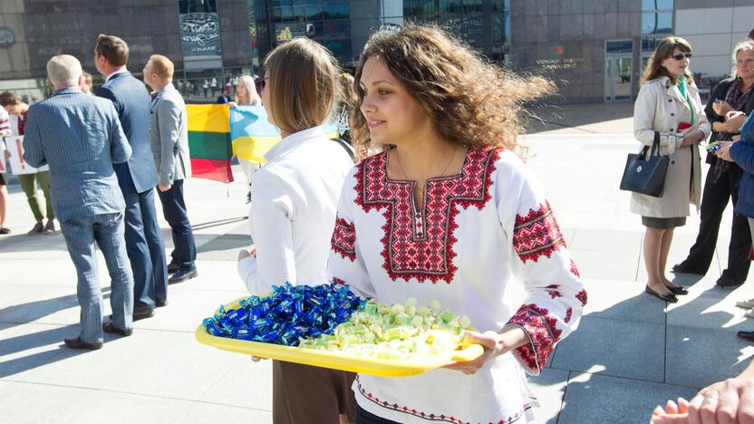 Ukrainiečių studentai dėkojo Lietuvai už palaikymą