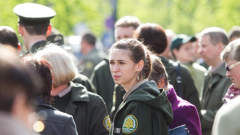 Miškininkų protestas prie Seimo