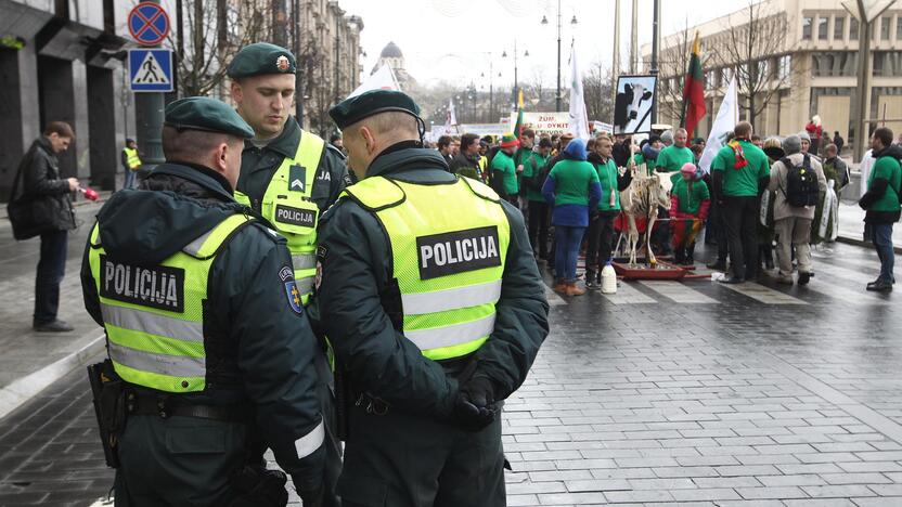 Pieno gamintojų protesto akcija