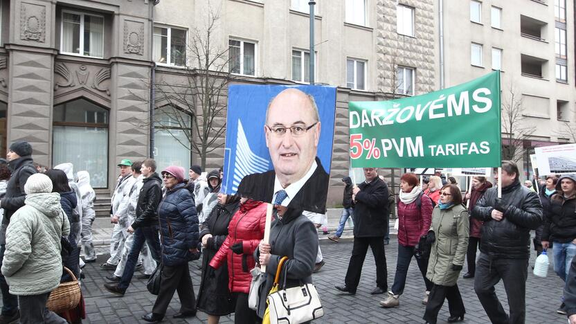 Pieno gamintojų protesto akcija