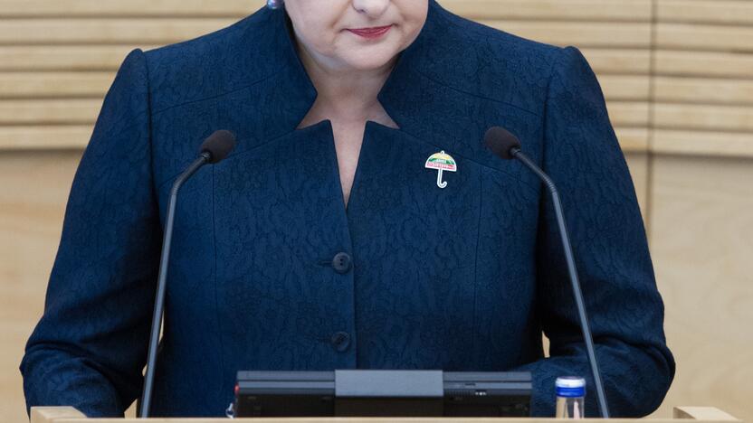 D. Grybauskaitės metinis pranešimas Seime