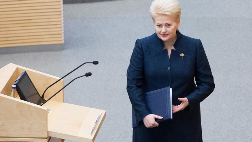 D. Grybauskaitės metinis pranešimas Seime