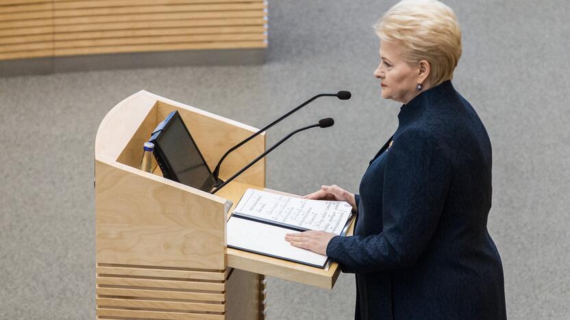 D. Grybauskaitės metinis pranešimas Seime