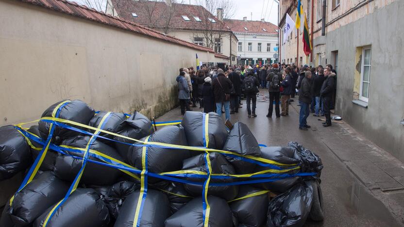 Sostinėje atidengta Užupio Respublikos Konstitucija ukrainiečių kalba