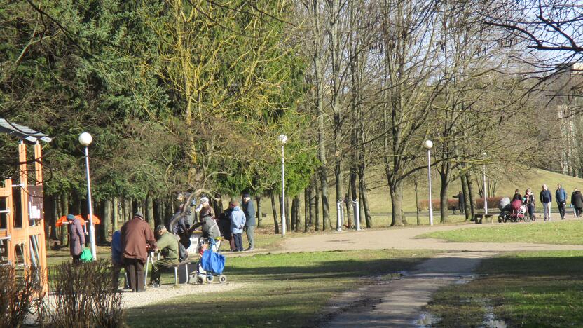 Kauniečiai užplūdo Draugystės parką