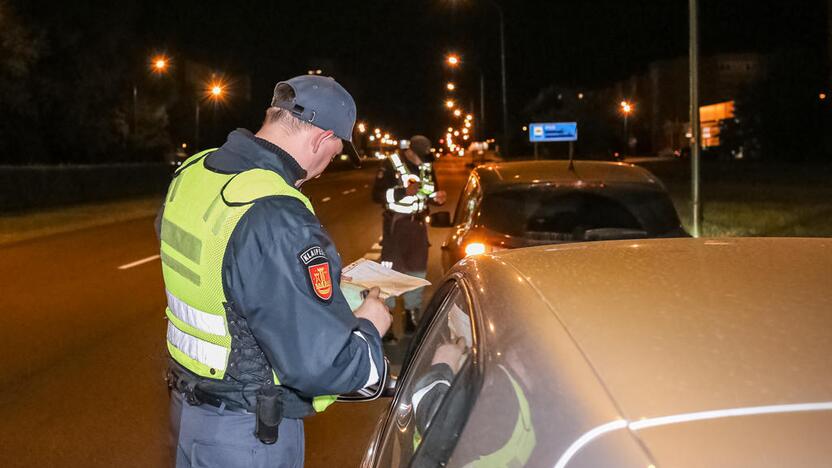 Naktinis policijos reidas Klaipėdoje