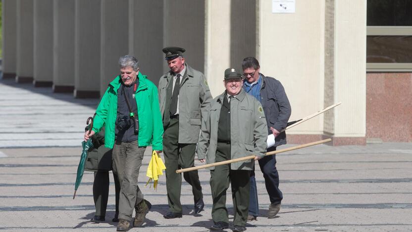 Miškininkų protestas prie Seimo