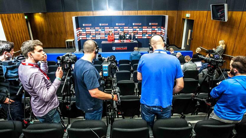 Lietuvos futbolo rinktinės treniruotė "Wembley" stadione