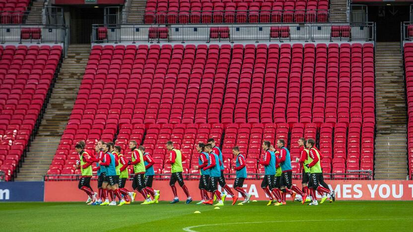 Lietuvos futbolo rinktinės treniruotė "Wembley" stadione