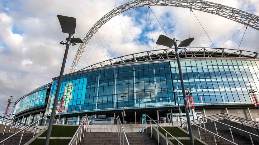 Lietuvos futbolo rinktinės treniruotė "Wembley" stadione