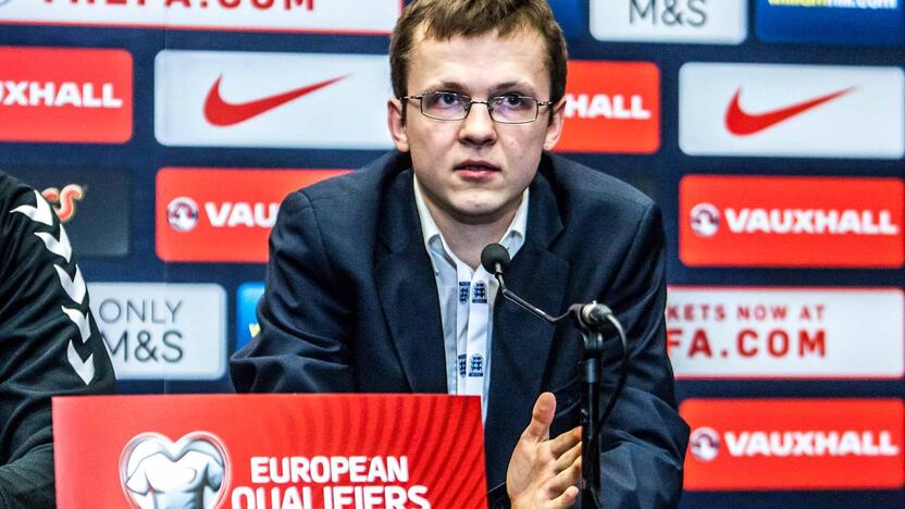 Lietuvos futbolo rinktinės treniruotė "Wembley" stadione