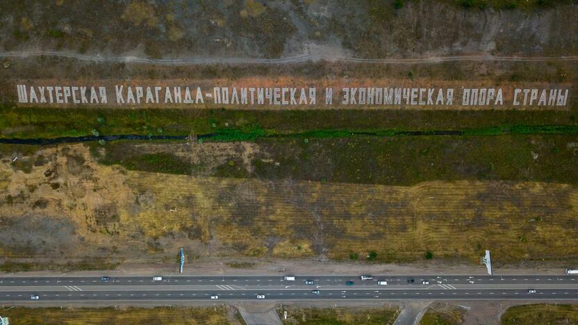 Kazachstano ir Lietuvos vaizdai iš paukščio skrydžio 