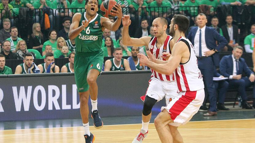 Eurolyga: „Žalgiris“ – „Olympiakos“ 80:60