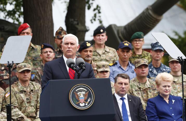 Baltijos šalių vadovų ir JAV viceprezidento susitikimas Taline