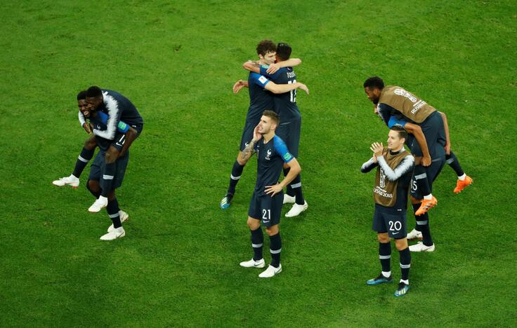 Pasaulio futbolo čempionato pusfinalis: Prancūzija - Belgija 1:0