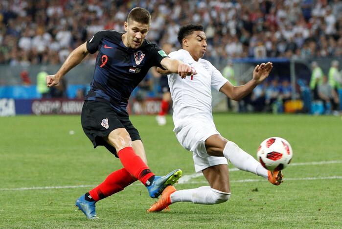 Pasaulio futbolo čempionato pusfinalis: Kroatija - Anglija 2:1