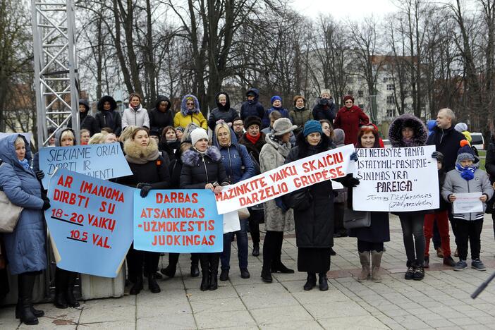 Mokytojų mitingas Klaipėdoje