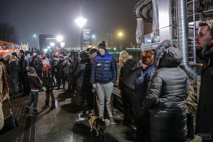 Šviesų projektas "Mama, tėtis aš ir šuo"