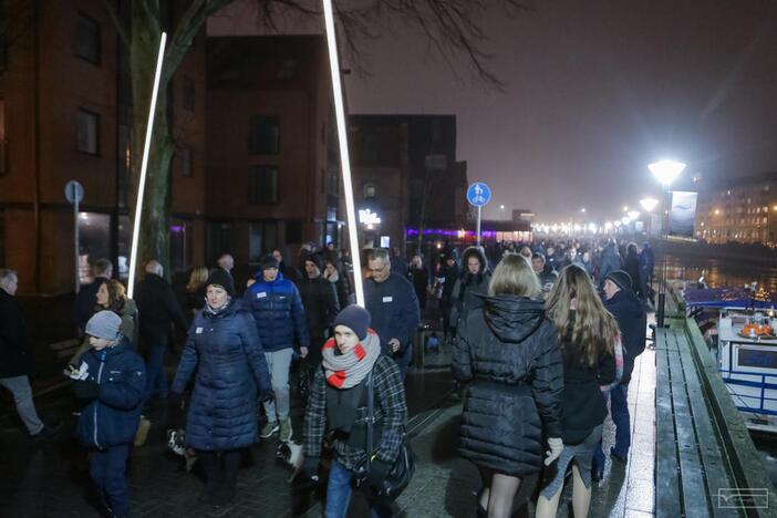 Šviesų projektas "Mama, tėtis aš ir šuo"