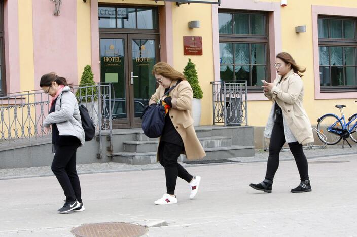 Uostamiestyje vieši akį traukiantis kruizinis laineris