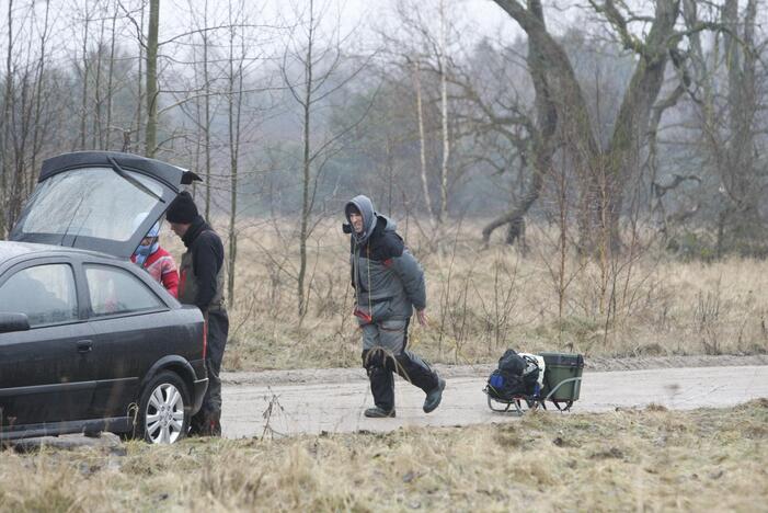 Žvejai ant ledo