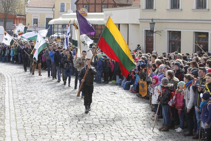 Skautų žygis Klaipėdoje