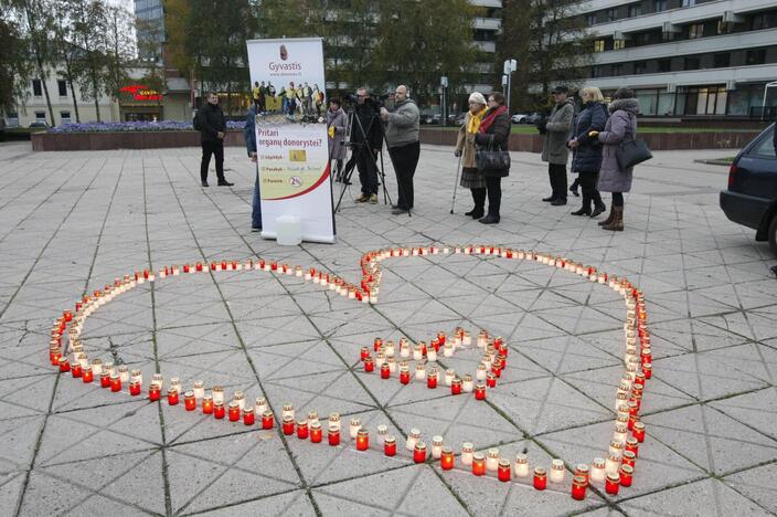 Organų donorams – šviečianti širdis