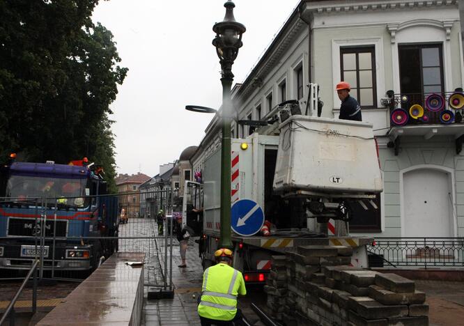 Darbų įkarštis prasideda ir likusioje Vilniaus gatvės dalyje