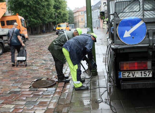 Darbų įkarštis prasideda ir likusioje Vilniaus gatvės dalyje