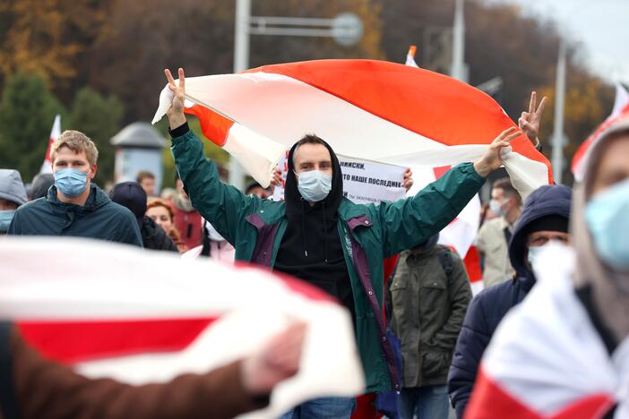 Baltarusijos teismas paskelbė apkaltinamąjį nuosprendį per protestą žuvusiam žmogui