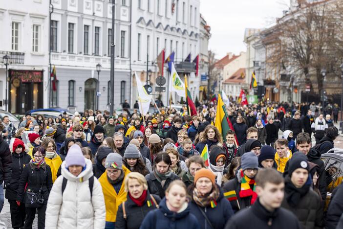 Šventinė jaunimo eisena „Lietuvos valstybės keliu“